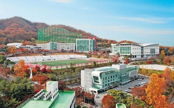 Toàn cảnh sân vận động tại trường đại học Yong In Hàn Quốc